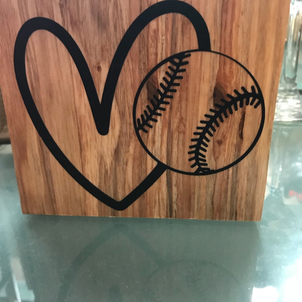 Love Baseball plaque